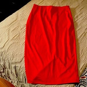 Red DOUBLJU red mini skirt